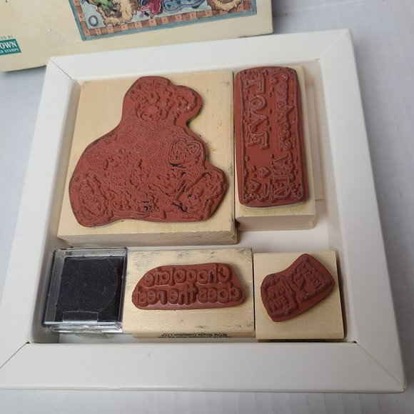 Lot (2) Boyds Bears & Friends Rubber Stamp Kit Manheim Eco-Moose & Bailey's Hear - Picture 6 of 8